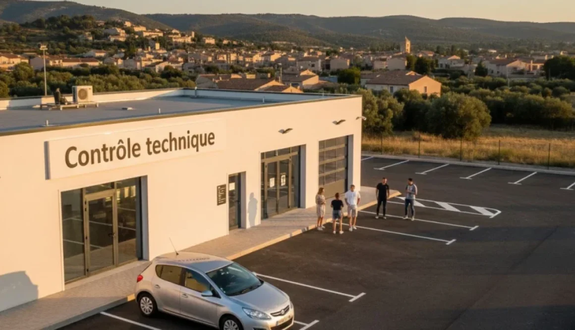 Conducteur vérifiant sa voiture à Gigean avant le contrôle technique à Autosur Frontignan près de Sète